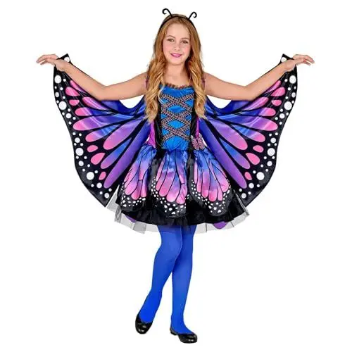 Produktbild: W WIDMANN MILANO Party Fashion - Kinderkostüm Schmetterling, Kleid mit Tutu, Flügel, Tierkostüm, Faschingskostüme