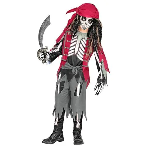 Produktbild: W WIDMANN MILANO Party Fashion - Kinderkostüm Skelett Pirat, Kostüm für Halloween, Faschingskostüme Kinder, Seeräuber