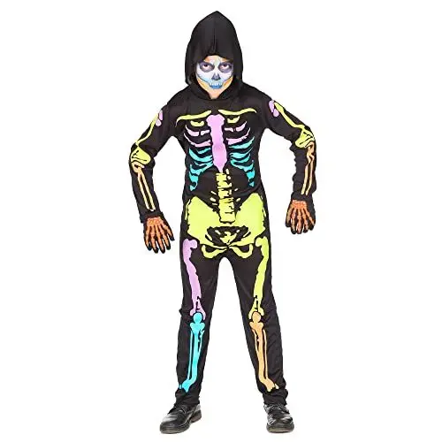 Produktbild: W WIDMANN MILANO Party Fashion - Kinderkostüm Skelett, Kostüm für Halloween, Faschingskostüme Kinder, Overall mit Kapuze