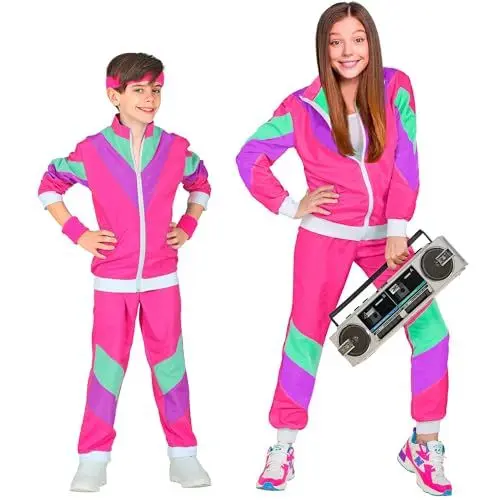 Produktbild: W WIDMANN MILANO Party Fashion - Kinderkostüm Trainingsanzug, 80er Jahre Outfit, Jogginganzug, Faschingskostüme
