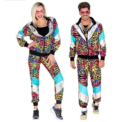 Produktbild: W WIDMANN MILANO Party Fashion - Kostüm Trainingsanzug Party Animal, 80er Jahre Outfit, Jogginganzug, Faschingskostüme