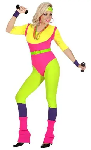 Produktbild: W WIDMANN MILANO Party Fashion - Kostüm 80er Jahre Aerobic Trainerin, Sportler, neon, Bad Taste Outfit