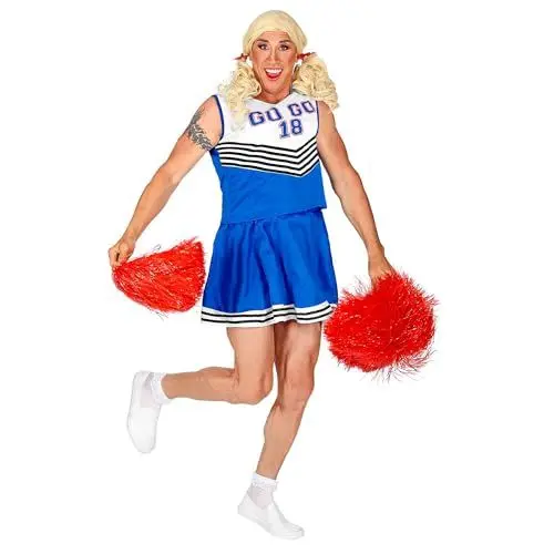 Produktbild: W WIDMANN MILANO Party Fashion - Kostüm Cheerleader für Herren, Oberteil und Rock, Drag Queen, Schuluniform, Faschingskostüme, JGA