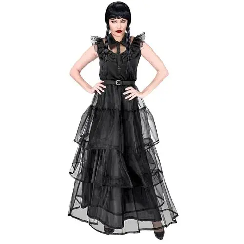 Produktbild: W WIDMANN MILANO Party Fashion - Kostüm Dark Girl, Kleid, Wednesday, Halloween Verkleidung