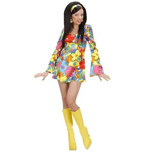 Produktbild: W WIDMANN MILANO Party Fashion - Kostüm Flower Power, 60er Jahre Hippie Style, Faschingskostüm