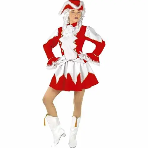Produktbild: W WIDMANN MILANO Party Fashion - Kostüm Funkenmariechen, Overall mit Kapuze und Maske, Karneval, Mottoparty