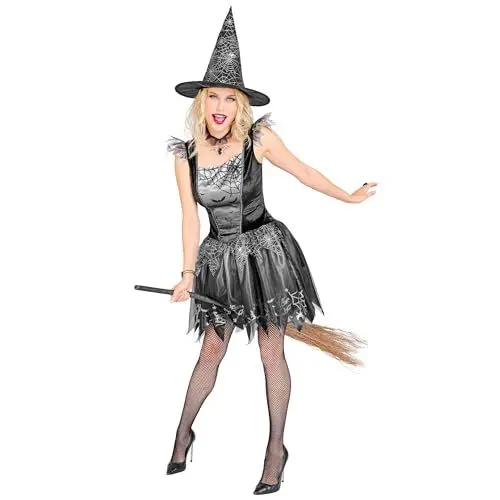 Produktbild: W WIDMANN MILANO Party Fashion - Kostüm Hexe, Kleid und Hexenhut, Magierin, Zauberer, Spinne, Märchen Kostüm