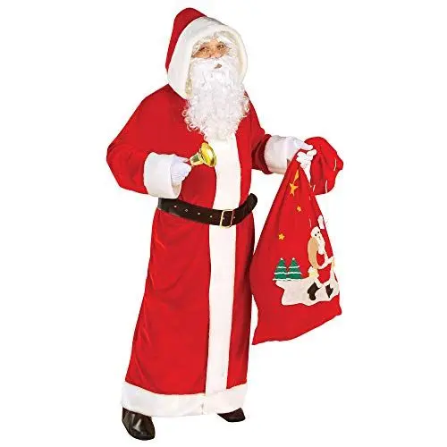 Produktbild: W WIDMANN MILANO Party Fashion - Costume Père Noël de luxe, manteau avec capuche et ceinture avec boucle, Saint Nicolas, Noël, Carnaval, Fête à thème