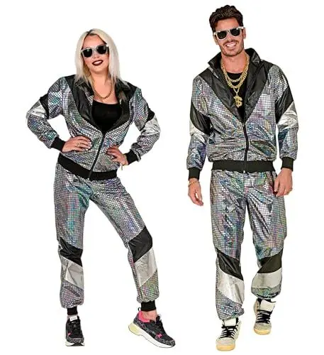 Produktbild: W WIDMANN MILANO Party Fashion - Kostüm Trainingsanzug, Disco-Style, 80er Jahre Outfit, Jogginganzug für Karneval & Party