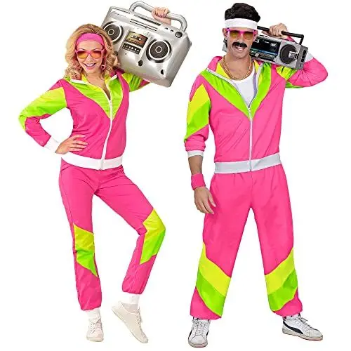 Produktbild: W WIDMANN MILANO Party Fashion - Kostüm Trainingsanzug, 80er Jahre Outfit, Jogginganzug, Bad Taste Outfit, Faschingskostüme