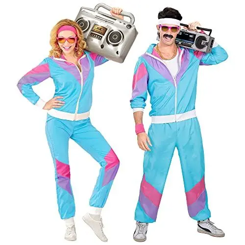 Produktbild: W WIDMANN MILANO Party Fashion - Kostüm Trainingsanzug, 80er Jahre Outfit, Jogginganzug, Bad Taste Outfit, Faschingskostüme