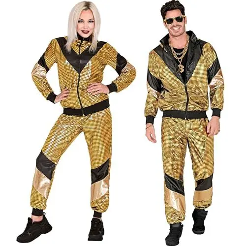Produktbild: W WIDMANN MILANO Party Fashion - Kostüm Trainingsanzug, Disco-Style, 80er Jahre Outfit, Jogginganzug für Karneval & Party