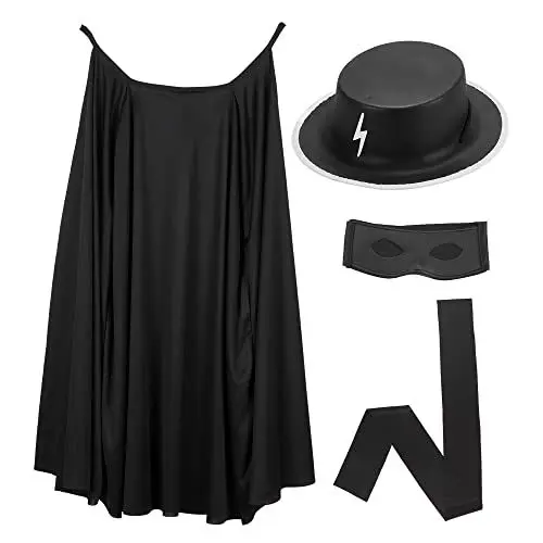 Produktbild: W WIDMANN MILANO Party Fashion - Kostümset Maskierter Bandit, Umhang, Hut, Maske, Bauchbinde, Mottoparty, Karneval
