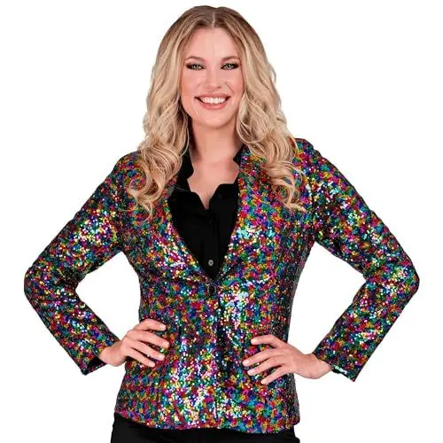 Produktbild: W WIDMANN MILANO Party Fashion - Party Fashion Blazer mit Pailletten für Damen, Schlagermove, Jackett, Festival, Faschingskostüme