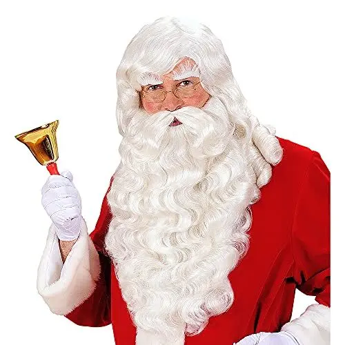 Produktbild: W WIDMANN MILANO Party Fashion - Perücke Weihnachtsmann mit Bart, Schnurrbart und Augenbrauen, Nikolaus, Santa Claus, Weihnachten, Motto-Party, Karneval