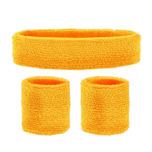 Produktbild: W WIDMANN MILANO Party Fashion - Schweißbänder, 3-teiliges Set, Stirnband und 2 Armbänder, Sport, Accessoires, 80er Jahre, Trainingsanzug, Karneval