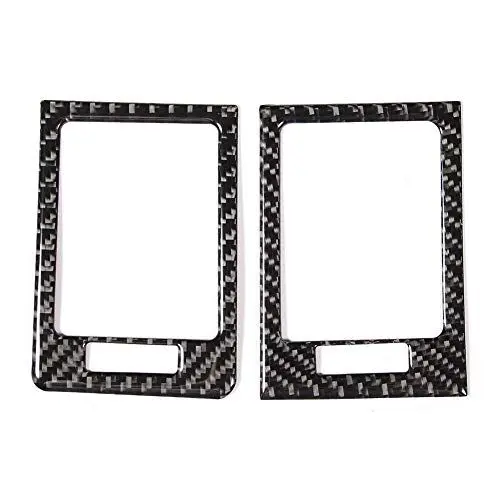 Produktbild: W204 Carbon - Car Panel Vent Aufkleber, 2 Stück Bedienfeld Vent Trim Soft Carbon Air Outlet Cover Fit für W204 05-12