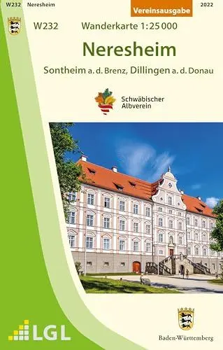 Produktbild: W232 Neresheim - Sontheim a.d.Brenz, Dillingen a.d.Donau: Wanderkarte 1:25.000 (Wanderkarten 1:25 000)