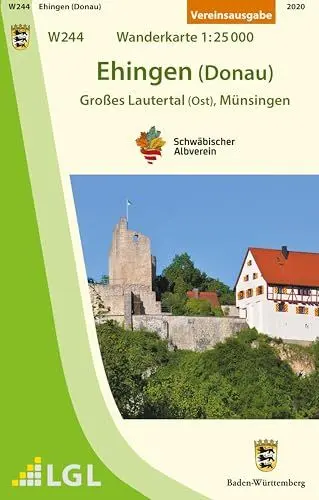 Produktbild: W244 Ehingen (Donau) - Großes Lautertal (Ost), Münsingen: Wanderkarte 1:25.000 (Wanderkarten 1:25 000)