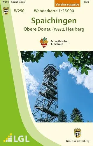 Produktbild: W250 Spaichingen - Obere Donau (West), Heuberg: Wanderkarte 1:25.000 (Karte des Schwäbischen Albvereins)