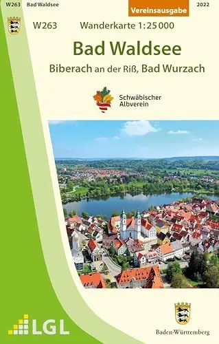 Produktbild: W263 Bad Waldsee - Biberach an der Riß, Bad Wurzach: Wanderkarte 1:25.000 (Karte des Schwäbischen Albvereins)