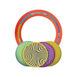 Produktbild: Waboba Backnine, Nomadic Disc Golf/Frisbee Throwing Flying Target Game, Portable Outdoor Garden Beach Set with 4 Wingman Discs, 1 Ring, Score Card & Carry Case, One Size - 285 x 285 x 5mm