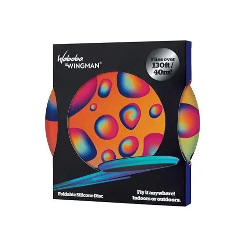 Produktbild: Waboba Wingman Die Frisbeescheibe, Perfekt für Kinder und Erwachsene – Modell, Liquid Drops - 150 x 150 x 15 mm