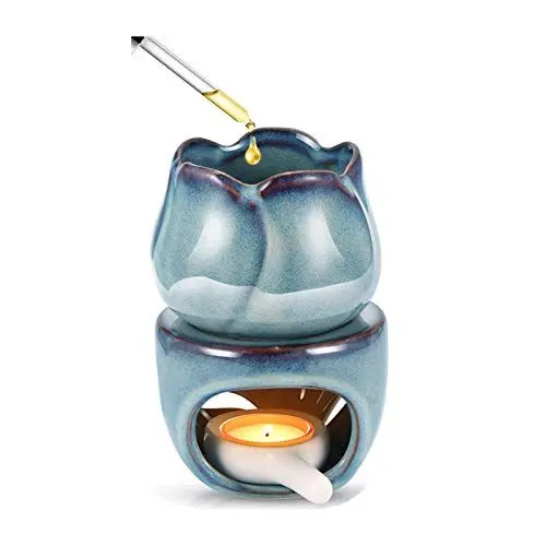 Produktbild: Wachsbrenner mit Teelichtlöffel, Aromatherapie-Öfen Kerze, Atherisches Ölbrenner Wachsschmelzbrenner Duftlampen Dekoration für Schlafzimmer Weihnachten Einweihungsgeschenk(1 Stück)