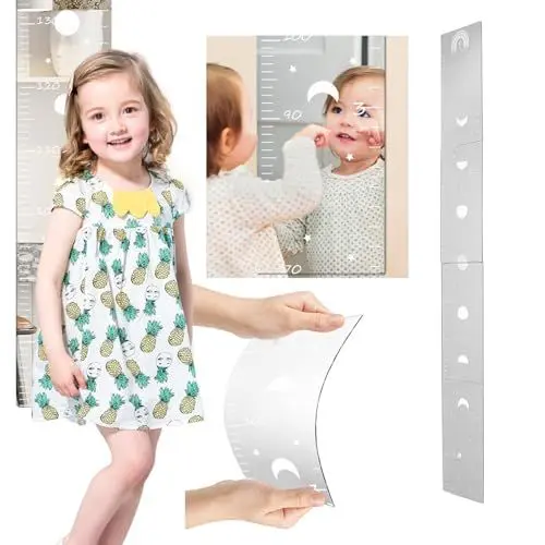 Produktbild: Wachstumstabelle, Wandmessung für große Kinder, Messlatte, bruchsicheres Acryl, Ganzkörpermessung, vielseitig einsetzbar