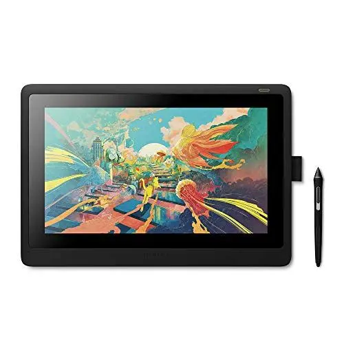 Produktbild: Wacom Cintiq 16 Kreativ-Stift-Display Tablet (zum Skizzieren, Illustrieren & Zeichnen direkt auf dem Bildschirm, mit Full HD Display (1.920 x 1.080), geeignet für Windows & Mac), Schwarz