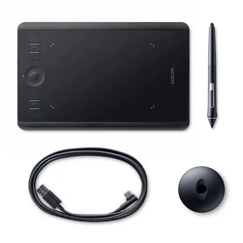 Produktbild: Wacom PTH460K1B Intuos Pro S Grafischer Stift bis zu 8000 Stufen, Größe S, schwarz, klein