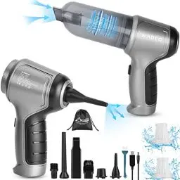 Produktbild: WADEO 3-in-1 Handstaubsauger Akku 9000Pa, Kabelloser Autostaubsauger Stark USB aufladbar, Mini Handstaubsauger 40 Minuten Laufzeit, Multifunktionaler Staubsauger für Auto, Zuhause, Büro