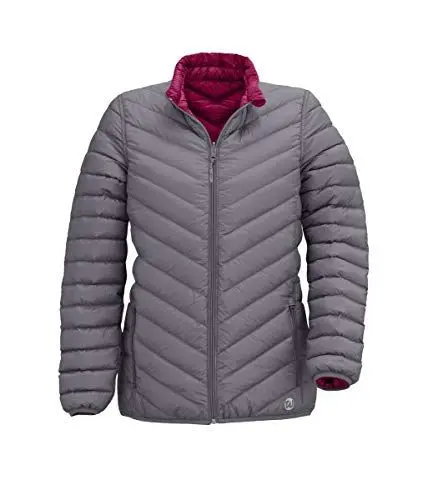 Produktbild: Wäfo Damen Galtür Daunenwendejacke, anthrazit/Beere, 36