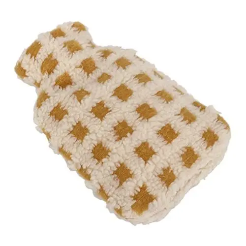 Produktbild: Wärmbeutel, Plüsch-Wärmflasche, Rutschfeste Textur, Verbrühungshemmendes PVC-Futter, 1000 Ml, für Zuhause (Beige)