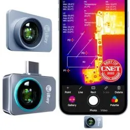 Produktbild: Wärmebildkamera – Android Type-C, InfiRay P2 Pro und magnetisches Makroobjektiv, 9g Ganzmetallgehäuse, 25Hz, Ingenieur Pro-Klasse Infrarot Wärmebildkamera für Industrie, Haus, Leiterplattenerkennung
