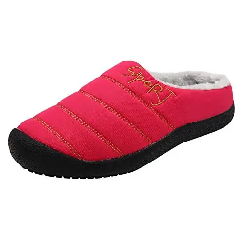 Produktbild: Damen Pantoffeln Winter Damen Schlappen Winter Damen-Hausschuhe Warme Winter-Schuhe für Damen-Innenhaus-Slip- mit Baumwolle Damen Pantoffeln Winter Damen Schlappen Winter (Pink, 38)