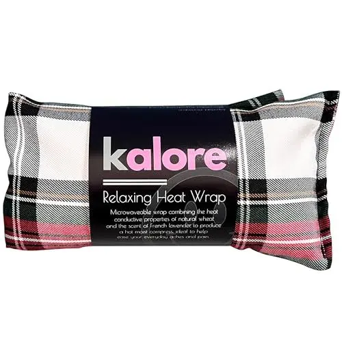 Produktbild: Wärmekissen Nacken & Schultern - Wärmekissen Mikrowelle mit elastischem Gurt - Tartan-Baumwollstoff & UK Weizen Wärmebeutel von Kalore, Kleid Stewart