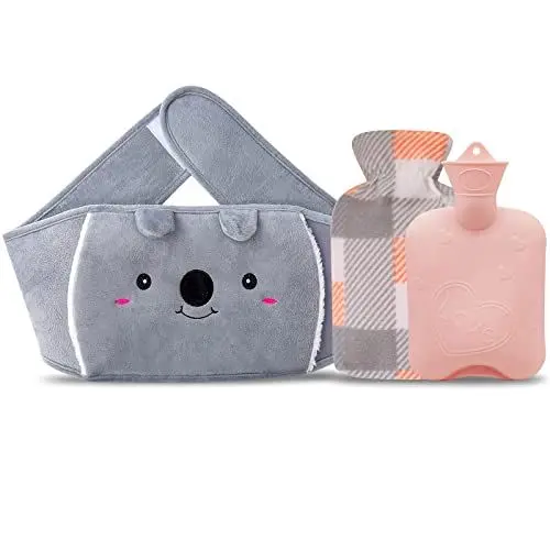 Produktbild: Wärmflasche Wärmflaschengürtel 1L 130cm Extra Langer 3 in 1 Koala Wärmflasche gürtel extrem flauschig, aus Gummi mit weichem Taillen-Bezug wärmeflasche für Nacken, Schulter, Rücken, Beine, Taille