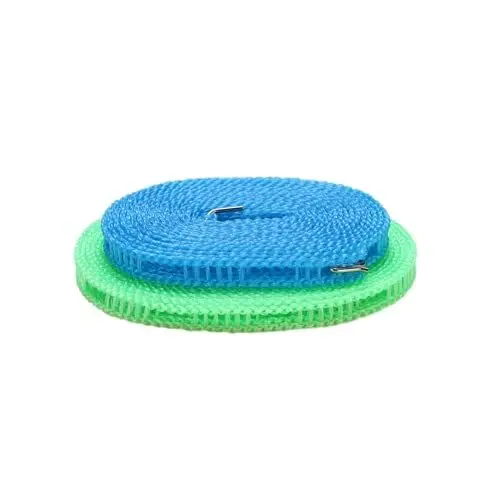 Produktbild: Winddichte Wäscheleine 2 Stück Tragbare Reise Wäscheleine für Camping Reise Outdoor (Blau 5m,Grün 10m)