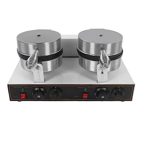 Produktbild: Doppel-Waffeleisen 2400W, Schnelles Aufheizen Antihaftbeschichtung isolierter Griff Kommerzielle Waffelmaschine für leckere Waffeln Waffeleautomat Waffeln Maschine (EU-Stecker 220 V)