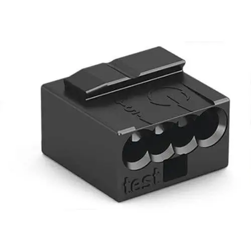 Produktbild: WAGO Verbindungsklemmen 243-204 | 4 Leiter, bis 0,8 mm, 100 Stück, MICRO Verbindungsdosenklemme für eindrähtige Leiter, bestätigte Anwendungssicherheit, kleinstmögliche Bauform