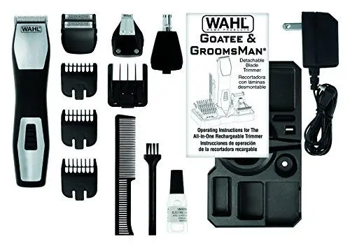 Produktbild: Wahl Groomsman Pro Trimmer, Herrentrimmer, Haartrimmer für Männer, Ohr- und Nasenhaartrimmer, Bart- und Stoppeltrimmer, Herrenpflege-Set, Haarentfernung, Body Groomer