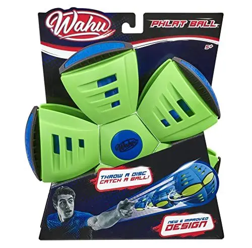 Produktbild: Wahu Phlat Ball Classic (Grün), Frisbee Scheibe und Ball für Kinder ab 5 Jahren, Fliegender Outdoor-Spielzeug Handball