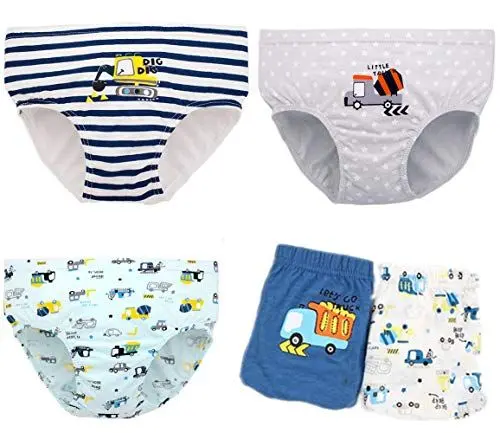 Produktbild: WAIWAIZUI Kinder Slips Jungen Unterhose Boxershorts Bär Baumwolle 5 Pack, Bär 01, 4-6Jahre (Herstellergröße:70)