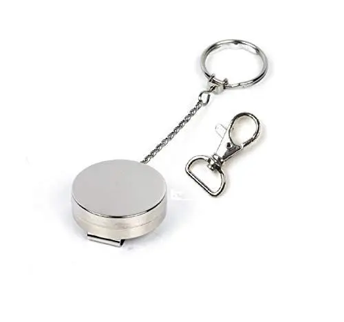 Produktbild: Waizmann.IDeaS® Ausweisjojo Stahlseil STAHLSEIL mit Gürtelclip & Arretierung 40mm Ø Jojo Zipper rund Aufrollmechanismus bis zu 200gr Zugkraft EXTRA STARK & Karabinerhaken