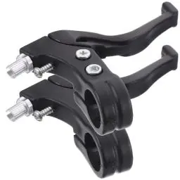 Produktbild: Wakauto 1 Paar Fahrrad Bremshebel Kinder,Fahrrad Bremshebel Kinder Blau, Fahrrad Bremshebel Schwarz Kinder,Fahrrad Bremshebel Kinder Alu Lenker Bremsen,Fahrrad Bremshebel Kinderrad 2.2cm (Schwarz)