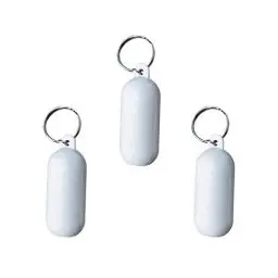 Produktbild: Wakauto Schwimmend Schlüsselanhänger mit Schlüsselring Fender Schlüsselbund Kanufahren Marine Sailing Bootfahren Rafting Magic Floating Keychain für Bootsport Wassersport (Weiß)