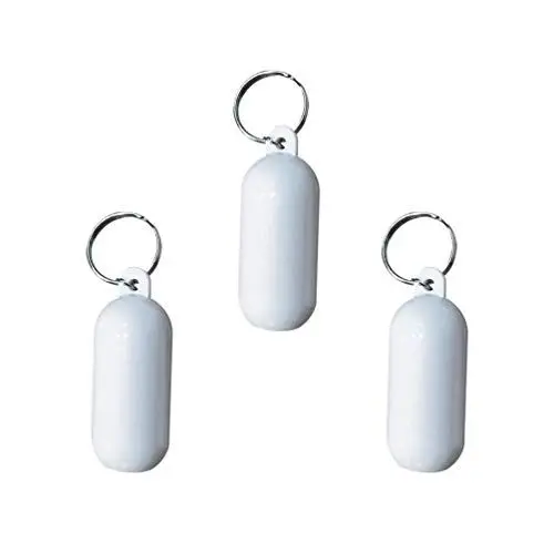 Produktbild: Wakauto Schwimmend Schlüsselanhänger mit Schlüsselring Fender Schlüsselbund Kanufahren Marine Sailing Bootfahren Rafting Magic Floating Keychain für Bootsport Wassersport (Weiß)