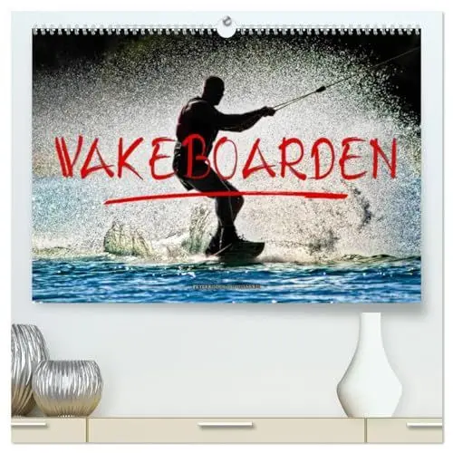 Produktbild: Wakeboarden (hochwertiger Premium Wandkalender 2025 DIN A2 quer), Kunstdruck in Hochglanz