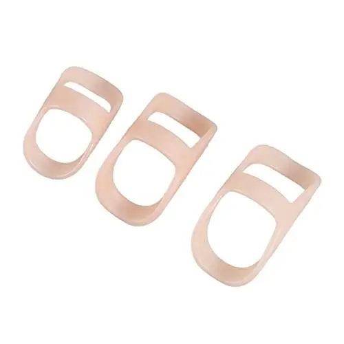 Produktbild: Wakects 3 Stücke Fingerschutz Ovale Fingerschiene Kunststoff wasserdicht Mallet-Finger Splint für Schlegelfinge, Arthritis Finger Nr. 8 9 10 (6.2-6.8 cm